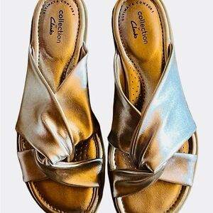 Clarks Metallic Gold Women's Sandals